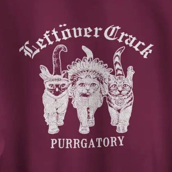 Leftover Crack Purrgatory Forever Cat Rock Band Graphic Streetwear Sweatshirt165 - Picture 2 of 5